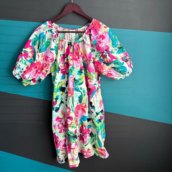 Joie Floral Dress - Pink, Green, Blue 100% cotton - Picture 1 of 14